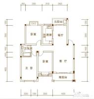 天工颐园三、四期3室2厅1卫113㎡户型图